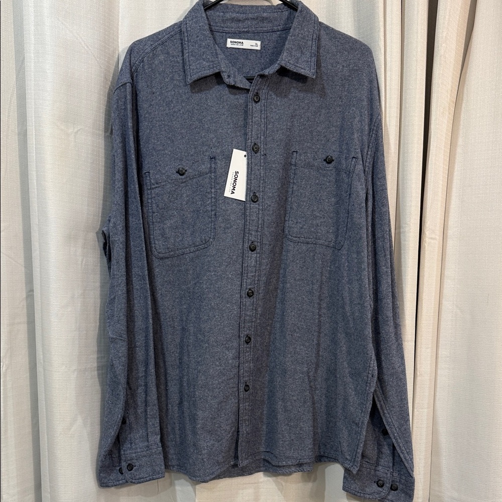 NWT Blue Button-Up Shirt